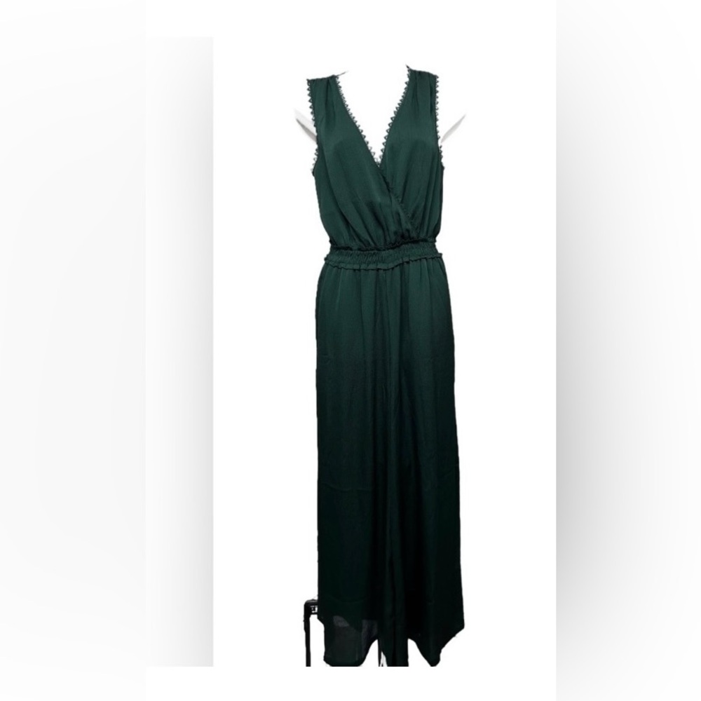 NWT szS Max Studio emerald green jumpsuit